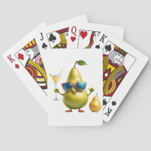 Pear Fun Vrolijke Vakantie Tropische Drink Party Pokerkaarten