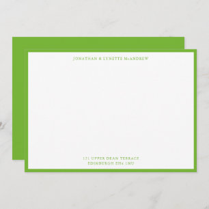Pear Green Classic Bordure Carte de note plate