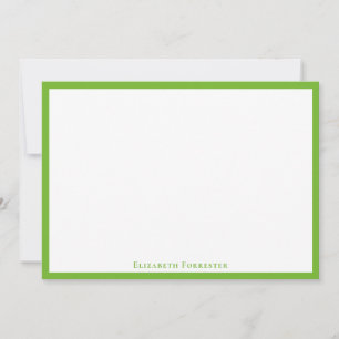 Pear Green Elegant Moderne Carte Note Plat