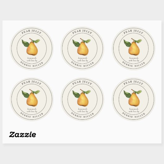 Pear Jelly Canning Label (Vel)