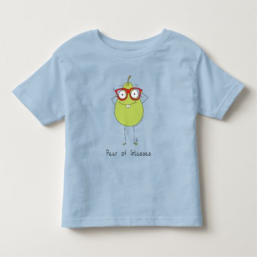 Pear of Glasses Funny & Cute Kind Toddler T-Shirt (Voorkant)