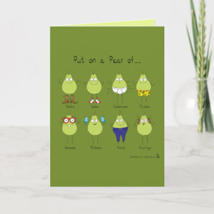 Pear of Kaart - Funny Pear Pun Kaart