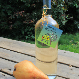 Pear Pals Funny Cartoon Cider Pie en meer Bedankjes Labels