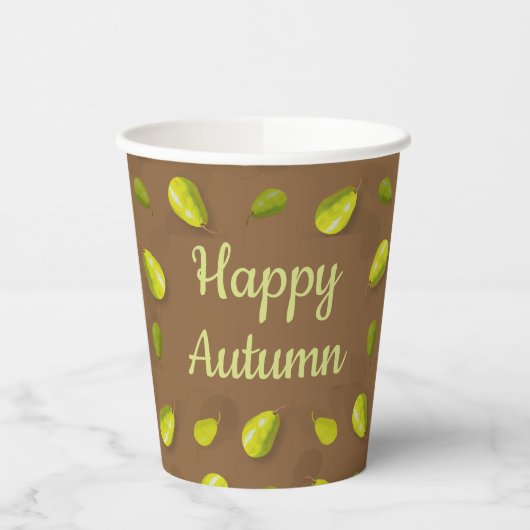 Pear Paper Cups Papieren Bekers (Links)