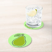 Pear Ronde Kartonnen Onderzetter (Insitu)