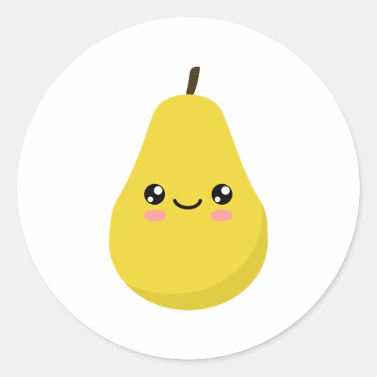 Pear Ronde Sticker (Voorkant)