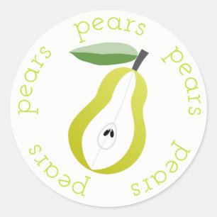 Pear Rounds Ronde Sticker