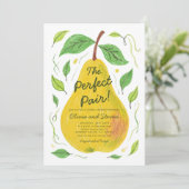Pear Theme De perfecte paar douche Kaart (Staand voorkant)