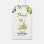 Pear Theme Favor Cadeaulabel (Voorkant)