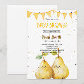 Pear theme party invitation (Devant / Derrière)