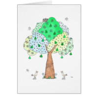 Pear Tree Carving Ajouter vos initiales Carte de v