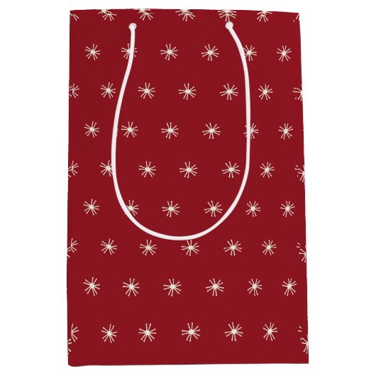 Pear Tree Holiday - Starbright - Cranberry Red Medium Cadeauzakje (Voorkant)