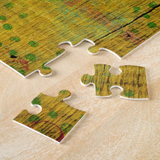 Pear verte Jigsaw Puzzle Bois jaune Fruit rustique (Côté)