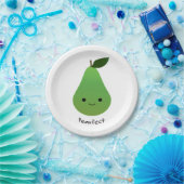 Pearfect Cute Kawaii Pear Papieren Bordje (Feest)