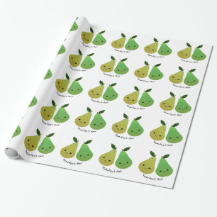 Pearfect Pear Kawaii Pears Cadeaupapier