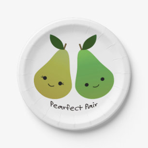 Pearfect Pear Kawaii Pears Papieren Bordje