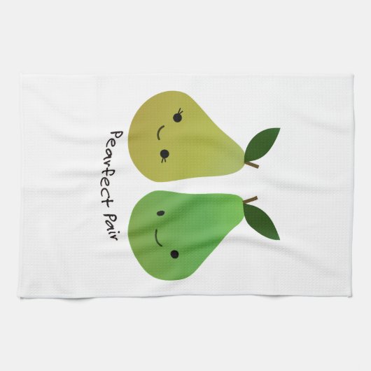 Pearfect Pear Kawaii Pears Theedoek (Horizontaal)