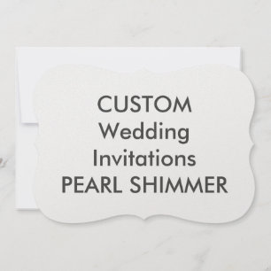 PEARL 110 lb 7-inch x 5-inch Bracket Wedding Invit Kaart
