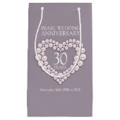 Pearl 30e anniversaire mariage sac photo gris (Devant)
