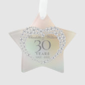 Pearl 30e bruiloft Jubileum Ornament (achterkant)