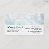 *~* Pearl Abalone Blue Pink Holistic Visitekaartje (Achterkant)