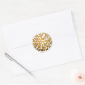 Pearl and Gold Celtic Damask Envelope Seal Ronde Sticker (Envelop)