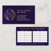 Pearl and Gold Healing Hands Yin Yang Visitekaartje (Voorkant / Achterkant)