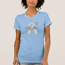 Pearl Awareness Ribbon Butterfly