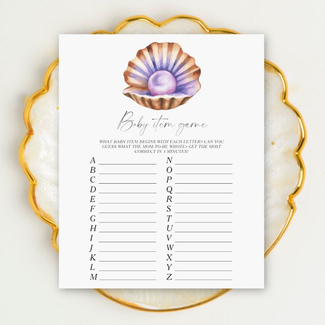 Pearl baby shower - Baby Item Game (Creator heeft geüpload)