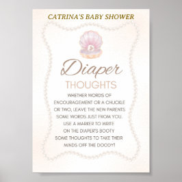 Pearl Baby Shower Spel Bord Poster