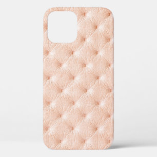 Pearl beige lederen textuur iPhone 12 hoesje