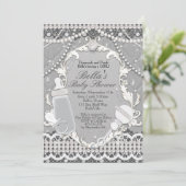 Pearl Bling Baby Shower Invitations (Debout devant)