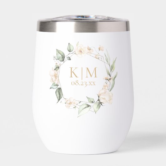 Pearl Blush Floral Elegance Border Mariage ID989 (Avant)