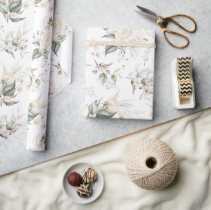 Pearl Blush Floral Elegance Pattern ID989 Cadeaupapier