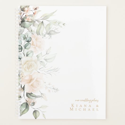 Pearl Blush Floral Wedding ID989 Planner (Voorkant)