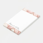 Pearl Blush Pink Rose Gold Abstracte bruiloft Post-it® Notes (Schuin)