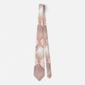 Pearl Blush Pink Rose Gold Abstracte bruiloft Stropdas (Voorkant)
