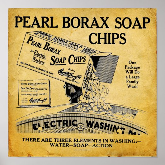 Pearl Borax Soap Laundant Detergent Print (Voorkant)