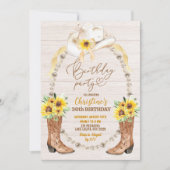 Pearl Bottes de tournesol Anniversaire Invitation (Devant)