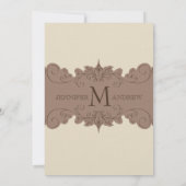 Pearl,  bruine zwellingen bruiloft kaart (Achterkant)