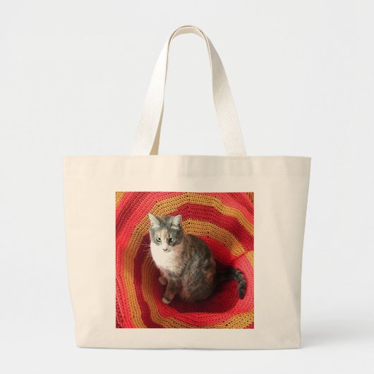 Pearl Cat Afghaans Grote Tote Bag (Voorkant)