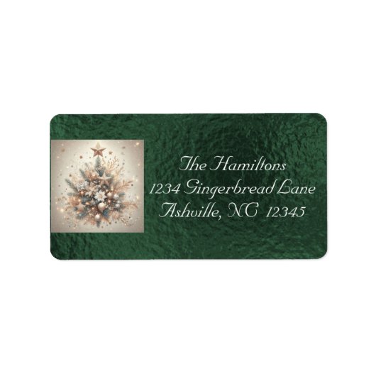 Pearl Christmas Tree Retouradres - Groen Etiket (Voorkant)