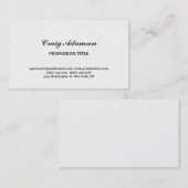 Pearl Classical Elegant Plain Simple Minimalist Visitekaartje (Voorkant / Achterkant)