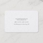 Pearl Classical Minimalist Professional Elegant Visitekaartje (Achterkant)