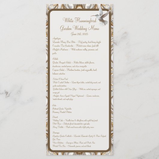 Pearl Coast Elegance Reception Menu (Devant)