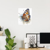 Pearl Crescent Papillon Art Imprimer Poster (Bureau à domicile)