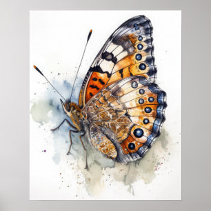 Pearl Crescent Papillon Art Imprimer Poster