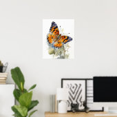 Pearl Crescent Papillon Art Imprimer Poster (Bureau à domicile)
