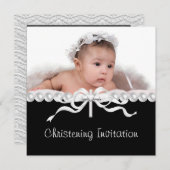 Pearl Cross Christening Kaart (Voorkant / Achterkant)