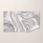 Pearl, diamonds and platinum geode digital art (Serviette à main)